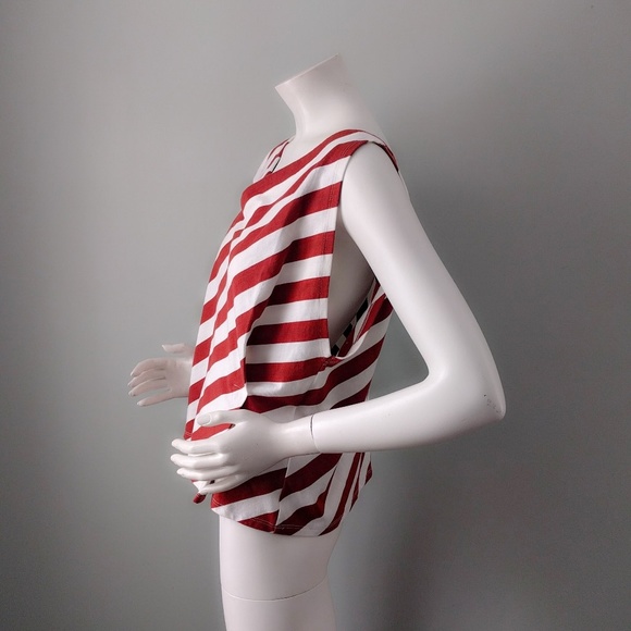 9-H15 STCL Anthropologie Dulcina Brown Stripe Tank - Picture 6 of 7